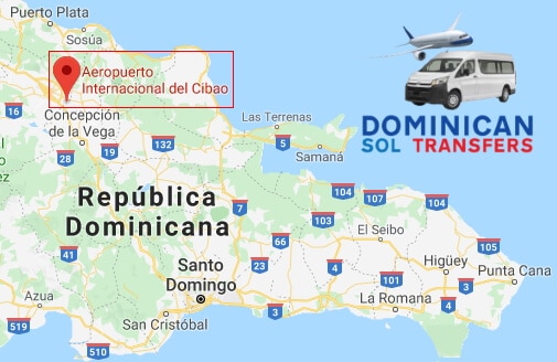 Mapa Aeropuerto Internacional del Cibao